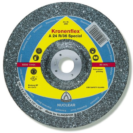 Klingspor 2463 A 24 R 36, Schruppscheibe Spezial, Verpackungseinheit 10, 180X6X22,23, GEK, 10