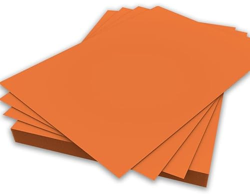 Dunkelorangefarbenes A5-Papier, 80 g/m² Blatt, doppelseitiges Druckerpapier, Kopierer, Origami-Flyer, Zeichnen, Schule, Büro, Drucken, 148 mm x 210 mm (A5-Papier, 80 g/m², 200 Blatt)