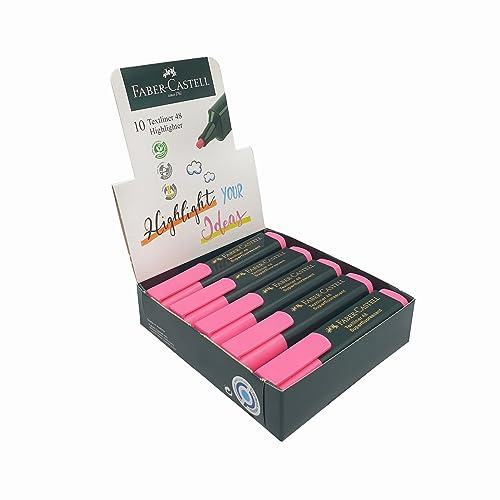 Faber-Castell 154828 Marker – Marker (pink, grün, pink, grün, Kunststoff, Polypropylen, Meißel, Tinte auf Wasserbasis).