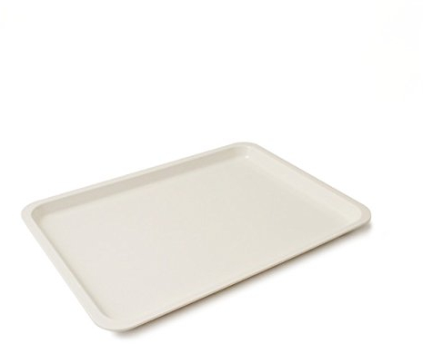 Cartaffini - Bandeja rectangular de melamina 35 x 25 x 2 cm - Color: blanco estándar