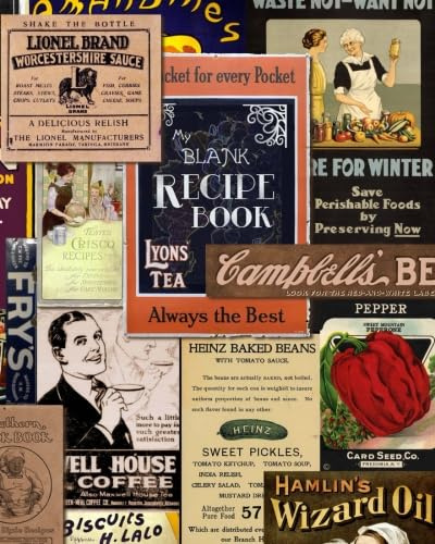 Blank Recipe Book: Recipe Journal ( Gifts for Foodies / Cooks / Chefs / Cooking ) [ Softback * Large Notebook * 100 Spacious Record Pages * Vintage ] ... - Specialist Composition Books for Cookery)