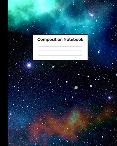 Composition Notebook: Wide Rule, Deep Space Constellations - Journal for Girls and Boys, Kids, School, Students and Teachers - 8 x 10, 100 Wide Ruled Pages