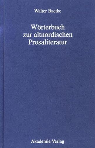 Wörterbuch zur altnordischen Prosaliteratur
