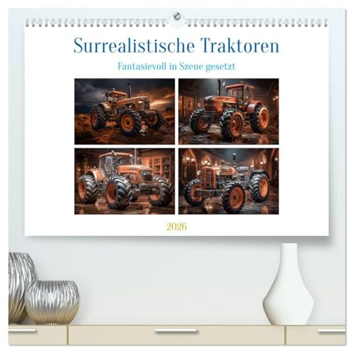 Surrealistische Traktoren (hochwertiger Premium Wandkalender 2026 DIN A2 quer), Kunstdruck in Hochglanz: Die hier gezeigten Traktoren sind ... faszinieren. (CALVENDO Technologie)