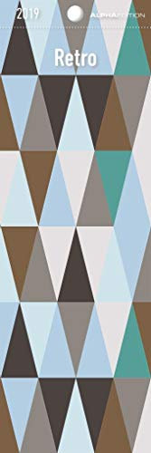 Retro 2019 - Lesezeichenkalender (5,5 x 16,5) - Oldschool - Muster - Gadget - Lesehilfe
