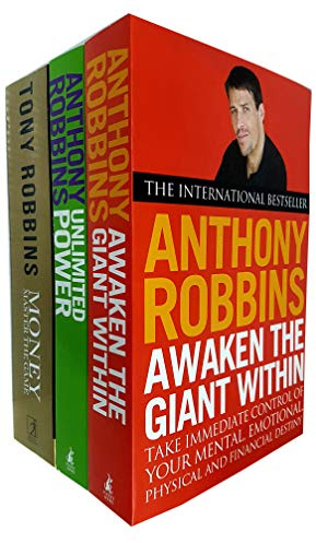 Tony Robins 3 Books Collection Set (Awaken The Giant Within, Unlimited Power: The New Science of Personal Achievement & Money Master the Game)