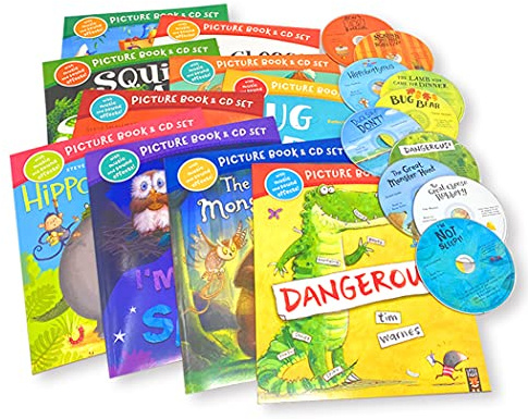 The Great Cheese Robbery and Other Stories Collection - 10 Books & CDs with Music & Sound Effects Set (Great Monster Hunt, Bug Bear, I'm Not Sleepy, Hippobottymus & MORE!)