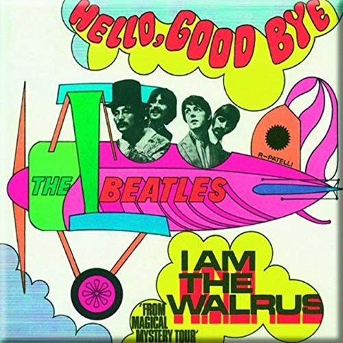 WOODBRASS CLUB Magneto Beatles Motivo:Hello Goodbye - 7,6 cm x 7,6 cm Magnets