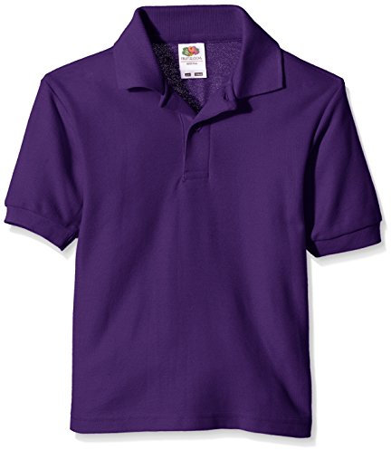Fruit of the Loom Boys' Purple Polo Shirt 14-15