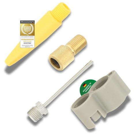 CONTEC Ventiladupter Set Leisure, universal, aus Kunststoff/Stahl, Adapter Set, Pumpen, leicht, Diverse Adapterstücke,