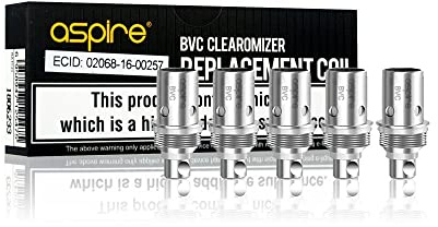 Aspire - Bobine BVC nouveau design pour ET-S, Vivi Nova, CE5 & K1 (5x 1.8ohm BVC Coils)