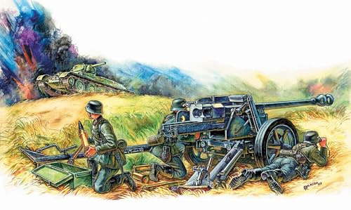 Zvezda ZVE6257 Deutsch Anti Tank-Gun PAK-40 mit Crew - Model Kit