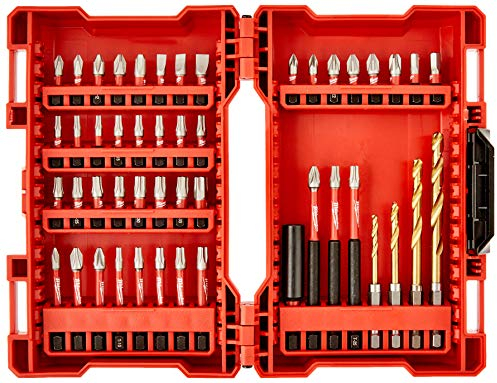 Milwaukee 4932430906 Shockwave, Schlagbohrer Bitset, rot, 48 Teile