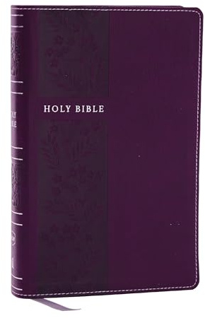NKJV Personal Size Large Print Bible with 43,000 Cross References, Purple Leathersoft, Red Letter, Comfort Print: New King James Version, Purple, ... Cross References, Red Letter, Comfort Print