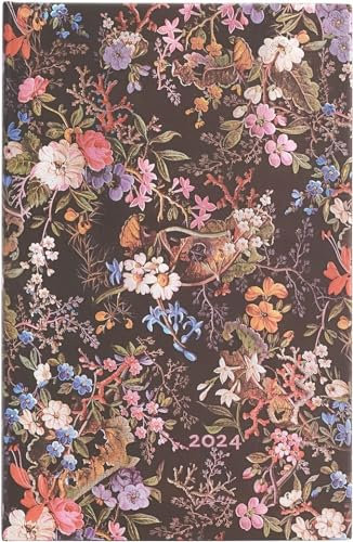 Paperblanks 12-Monatskalender 2024 Floralia | Horizontal | Maxi (135 × 210 mm)