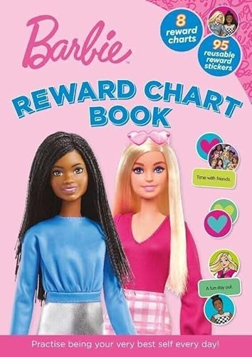 Barbie Belohnungsdiagramm – lustiges Verhaltenstabelle, mit 95 wiederverwendbaren Aufklebern, fördert positive Gewohnheiten und Verantwortung, ideal für Kinder und Eltern