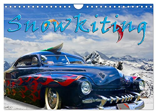 Snowkiting (Wandkalender 2026 DIN A4 quer), CALVENDO Monatskalender: Wintersport mit Windkraft (CALVENDO Sport)