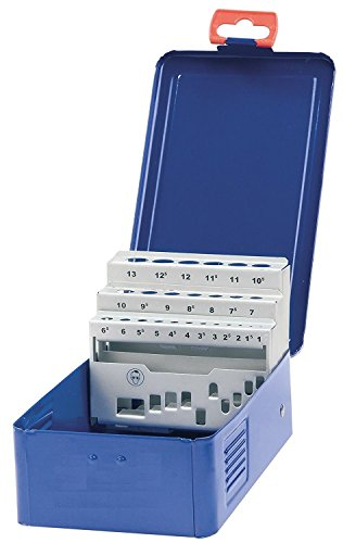 Bohrcraft Metallkoffer leer 25-teilig für HSS Spiralbohrer 338 M 13, dunkelblau, 00801520025