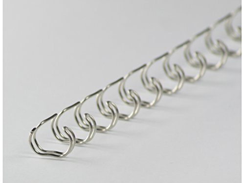 r&b 23RM95-BR Drahtbinderücken 23 Ringe 9.5 mm, 3/8 Zoll, 2:1 Teilung, 100 Stück, brilux