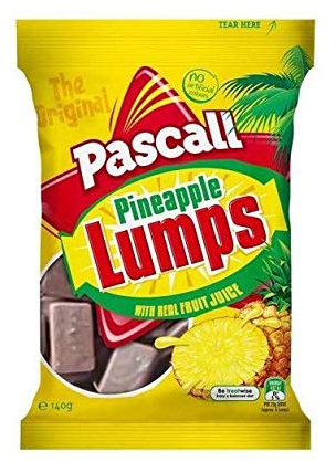 Pascal Pineapple Lumps 120 grams Australian Sweets Candy