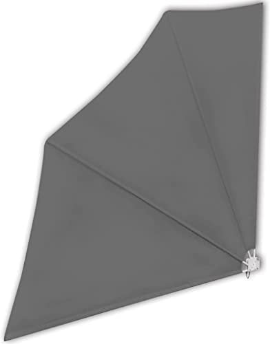 vidaXL Toldo Lateral de Balcón Plegable Lona de Sombra Pantalla de Terraza Gris 140x140 cm