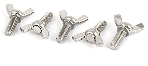sourcingmap 304 vis aile acier Inox fix vis papillon M8x20mm 5pcs