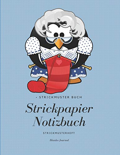 Strickmuster Buch: Strickpapier Notizbuch, Strickmusterheft, Blanko Journal