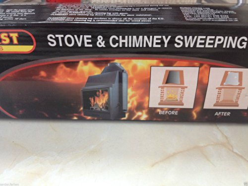 TJM Chimney Cleaning Log - Black - Chimney Sweeping Log - Auto Clean - Under Cabinet Mount