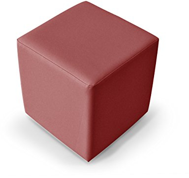 moebel-eins KUBUS Sitzwürfel Bandscheibenhocker Sitzhocker Fußhocker in weinrot 50x45x45 cm, weinrot
