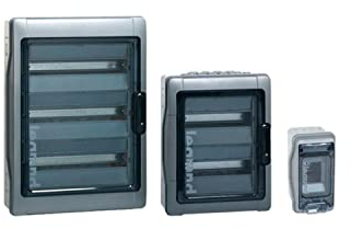 Legrand 001923 Coffret Étanche Plexo avec Embouts à Perforation Directe Prémontés IP65 IK09, 3X12 Modules, Gris