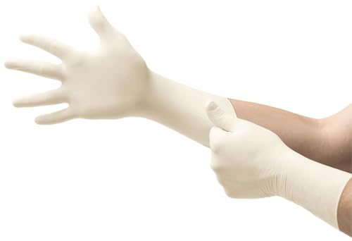 Ansell TouchNTuff 73-500 Neopren Gloves, Chemical Protection, Size S, Cream (10 Pairs)