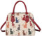 QHS Mittelgroße Handtasche/-Schultertasche für Damen (frechen Katze) – im Gobelin Stil