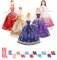 Asiv 17 Stück Mode Urlaubstag Kleidung Kleider für Barbie Puppen Doll, 5 Partymoden Hochzeit Prinzessin Kleider + 12 Paar Schuhe für Weihnachten und Geburtstag Geschenk