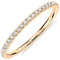 PAVOI AAAAA CZ 14K Yellow Gold Plated Silver Cubic Zirconia Stackable Eternity Ring - Size 5