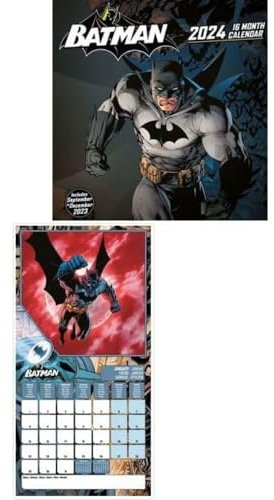 Batman Wandkalender 2024 - Ein Monat je Seite 30cm x 30cm Offizielles Lizenzprodukt