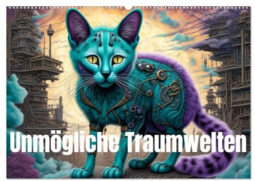 unmögliche Traumwelten (Wandkalender 2026 DIN A2 quer), CALVENDO Monatskalender: Ein Kalender voller fantastisch-futuristischer Welten (CALVENDO Orte)