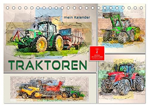 Traktoren - mein Kalender (Tischkalender 2026 DIN A5 quer), CALVENDO Monatskalender: Immer größer, immer stärker, immer imposanter, Traktoren in der Landwirtschaft. (CALVENDO Technologie)