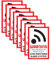 8 x Intruder Alarm Warning Security Stickers Signs for Internal or External use