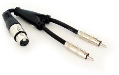 Loops XLR Female to 2 RCA/Phono Male Y Splitter Cable Adapter - Mixer Amp Audio Mic DJ