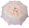 ROSEMARIE SCHULZ® Regenschirm Automatik Taschenschirm Blumen-Motiv Rose (Champagner)