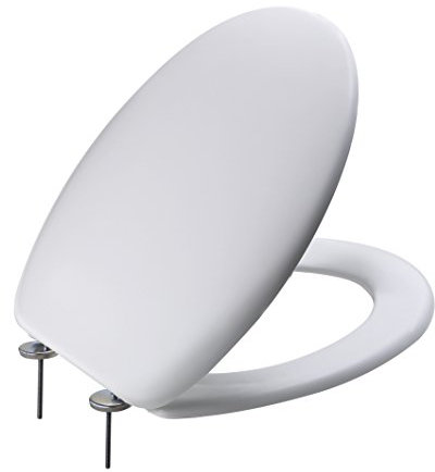 Saniplast Mambo Sedile WC, Resina termoindurente, Bianco, 46.1x38.3x5.3 cm