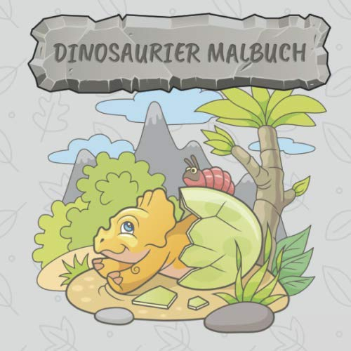 Dinosaurier Malbuch: 40 wunderschöne Dinosaurier zum ausmalen in verschiedenen Schwierigkeitsgraden - perfekt für Kinder ab 2 Jahren