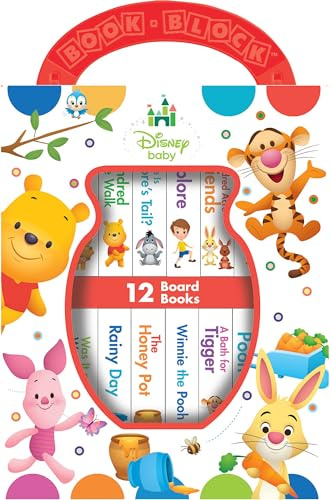 Disney Baby - Winnie the Pooh - My First Library Board Book Block 12-Book Set - Pi Kids