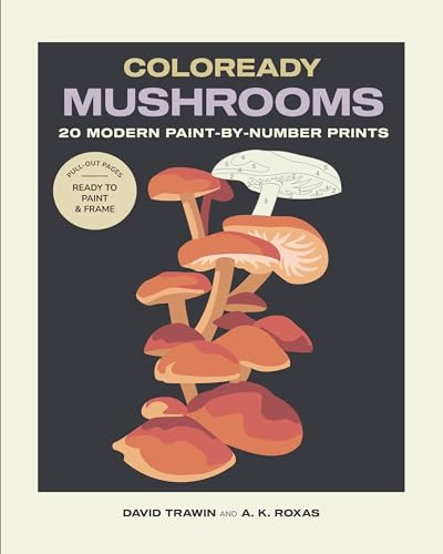 Coloready Mushrooms: 20 Modern Paint-by-Number Prints: 1