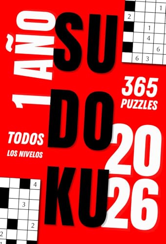 Sudoku 2026, 1 puzzle al día: 365 sudokus para adultos, 4 niveles de dificultad, formato medio