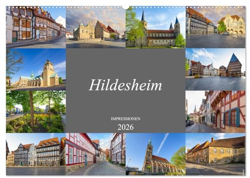 Hildesheim Impressionen (Wandkalender 2026 DIN A2 quer), CALVENDO Monatskalender: Zwölf Bilder der bezaubernden niedersächsischen Stadt Hildesheim (CALVENDO Orte)