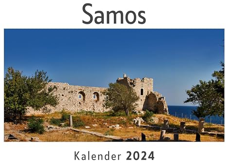 Samos (Wandkalender 2024, Kalender DIN A4 quer, Monatskalender im Querformat mit Kalendarium, Das perfekte Geschenk)