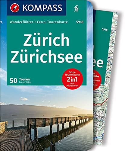 KOMPASS Wanderführer Zürich, Zürichsee, 50 Touren mit Extra-Tourenkarte: GPS-Daten zum Download