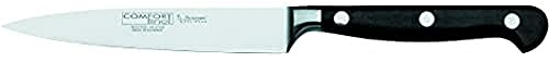 Burgvogel Solingen Comfort Line scharfes Spickmesser geschmiedet 12 cm, rostfrei, spülmaschinenfest, Küchenmesser hochwertig, genietet, schwarz, 6910.911.12.0