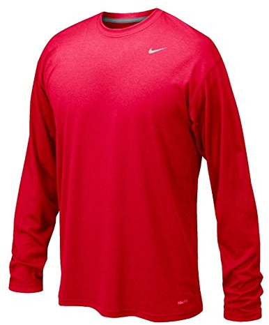 Nike Legend Long Sleeve Dri-Fit Tee T-Shirt Training Red Size 2XL
